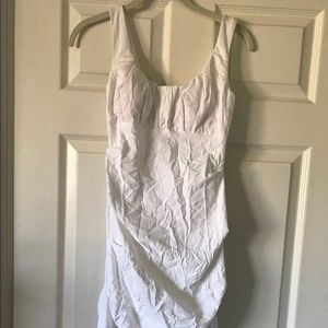 Nicole Miller White Crinkled Dress